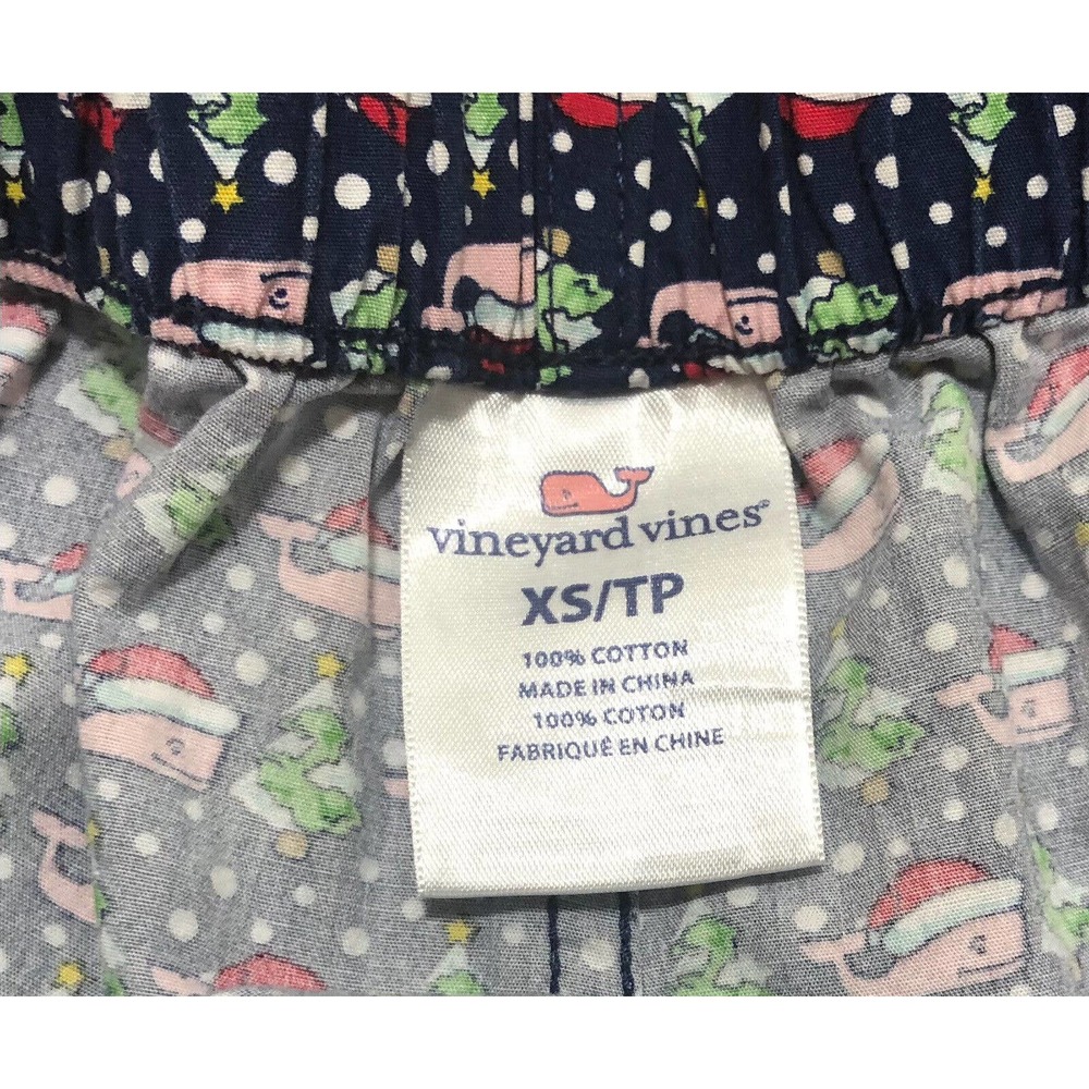 Vineyard Vines Boxer Shorts Sz XS Mens Boys Swim Blue Green Christmas Tree E2 - Picture 3 of 4